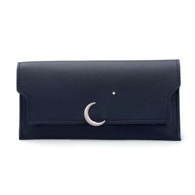 Star Moon Rivet Zipper Soft Coin Wallet