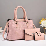 Woven Texture 3-Piece Set Large Capacity One Shoulder Bags