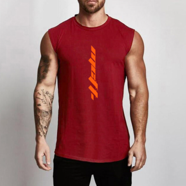 Gym Sleeveless Shirt Cotton Tank Top for Men Sportswear Vest - Minihomy