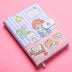 Cute Magnetic Buckle Notebook - Small White Bear & Hippo Design - Portable Journal for Girls - Minihomy