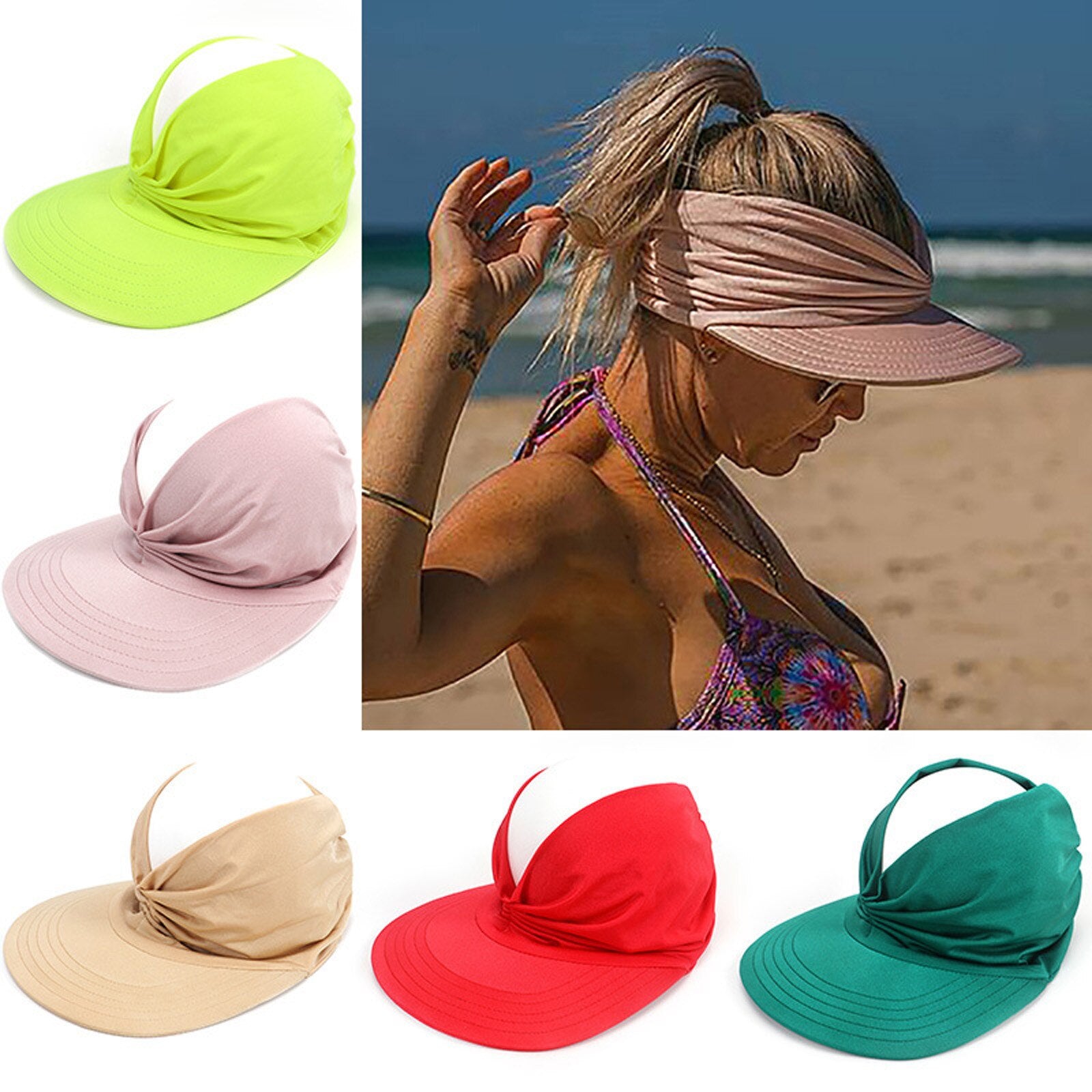 Cross-Border New Anti-Ultraviolet Sun Visor Outdoor Trend Empty Top Hat