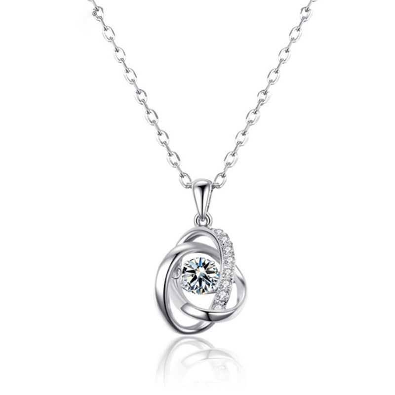 Female 925 Silver Ocean Heart Necklace - Minihomy