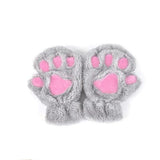 Winter Lovely Half Cover Paw Bear Cat Claw Gloves Short Finger