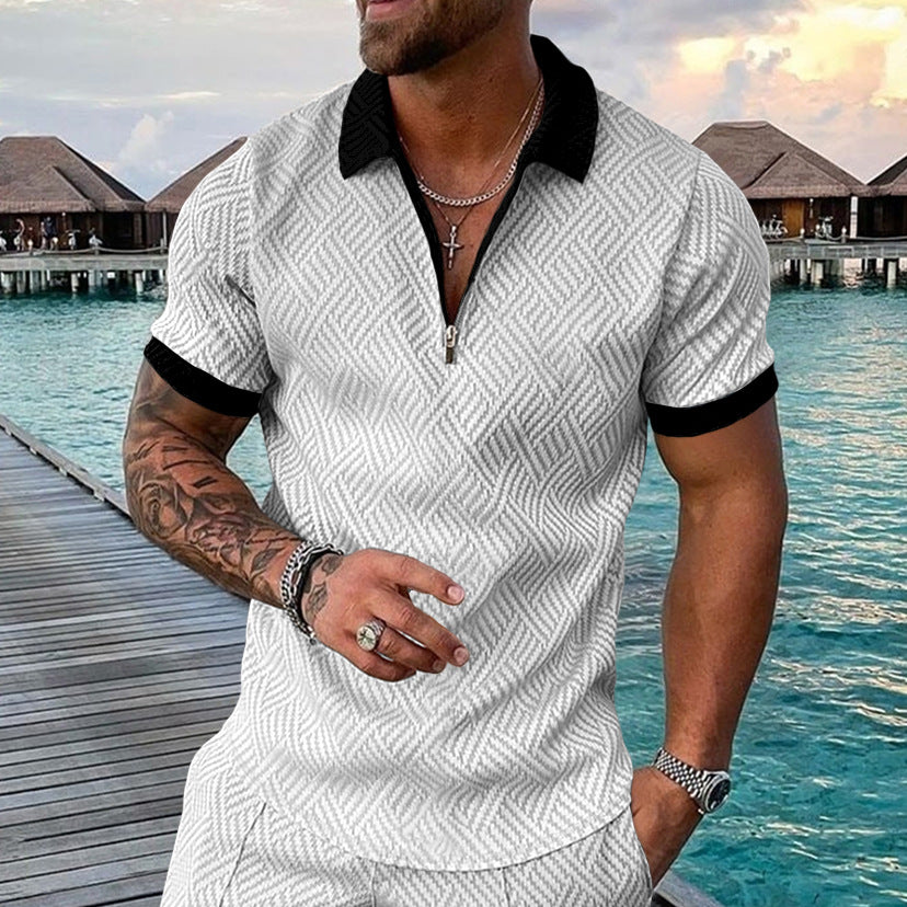 POLO Lapel Casual Short-sleeved T-shirt