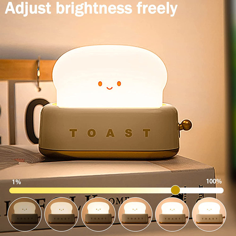 Funny LED Bread Maker Night Light - USB Charging, Dimmable, Timer, Kids Room Lamp