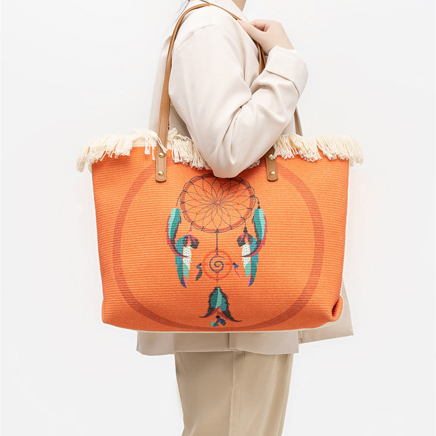 Bohemian Ethnic Style Canvas Bag - Commuter Shoulder Bag