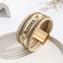 Ethnic Style PU Leather Bracelet with Alloy Sheet - Minihomy