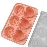 Rose Heart Combination Ice Lattice Food Grade Silicone