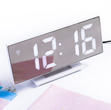 New Upgrate Digital Alarm Clock LED Mirror Clock Multifunction Snooze Display Time Night Led Table Desktop reloj despertador - Minihomy