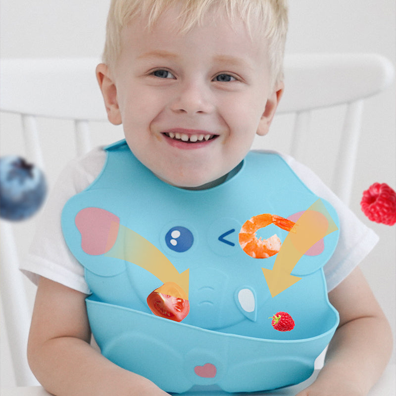 Baby silicone eating bib