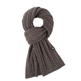 Solid Color Scarf For Women Winter Warm Versatile  Shawl Sweet Knitted Woolen Long Scarf