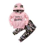 Girls Hooded Sweater Small Suit Camouflage 2 Piece Set