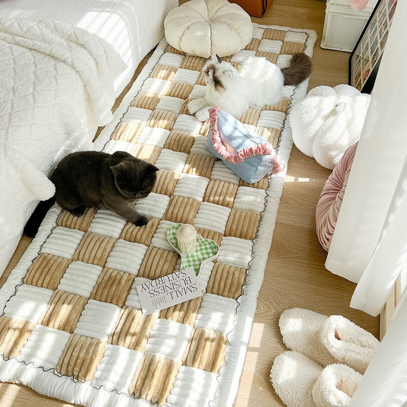 Plush Bedside Rug - Non-Slip Rectangular Carpet for Bedroom - Minihomy