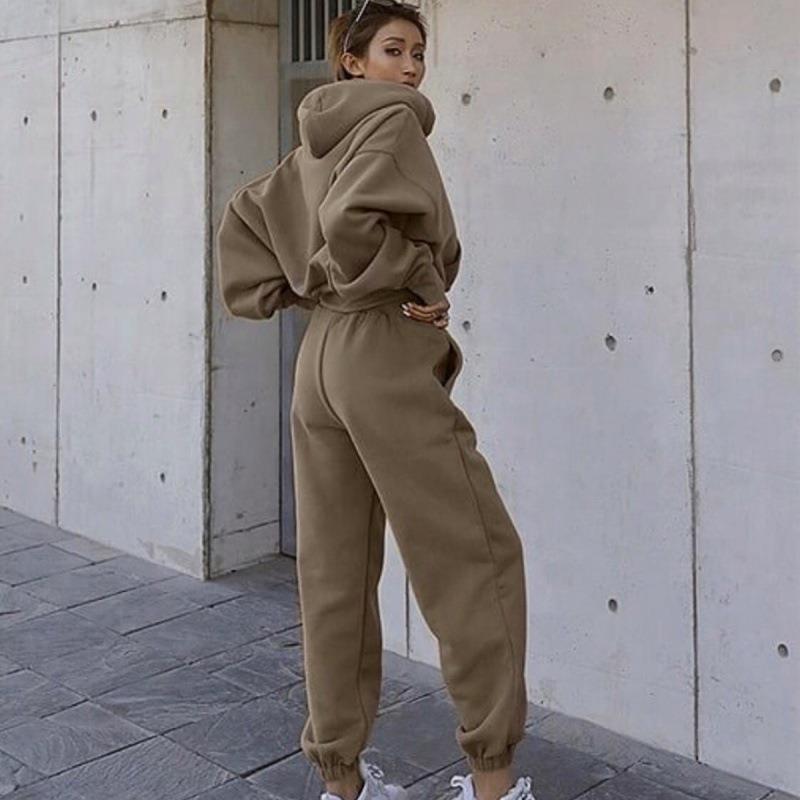 Autumn And Winter Women's New Casual Hoodie Coat Sports Suit