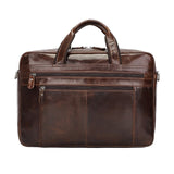 Men's Napa Leather Briefcase - Real Leather Handbag with Comfortable Texture