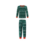 Christmas Print Contrast Color Parent-child Home Suit