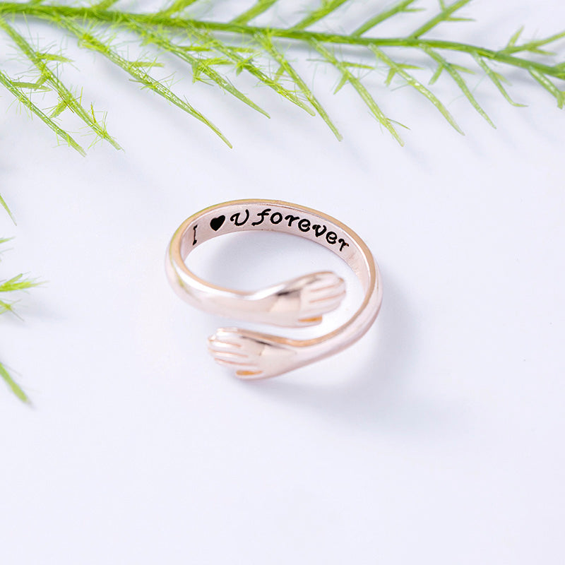 Adjustable I Love You Forever Hug Rings For Women Men - Minihomy