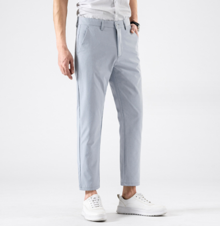 Ice Drape Men's Polyester Cropped Pants: Stay Cool and Stylish