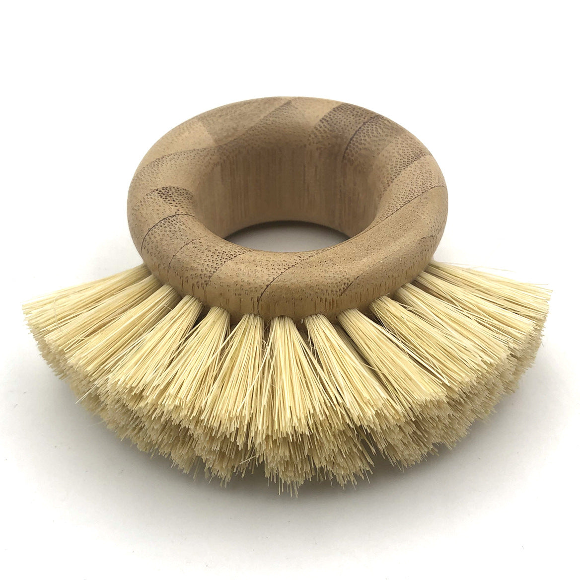 Bamboo sisal kitchen cleaning brush - Minihomy