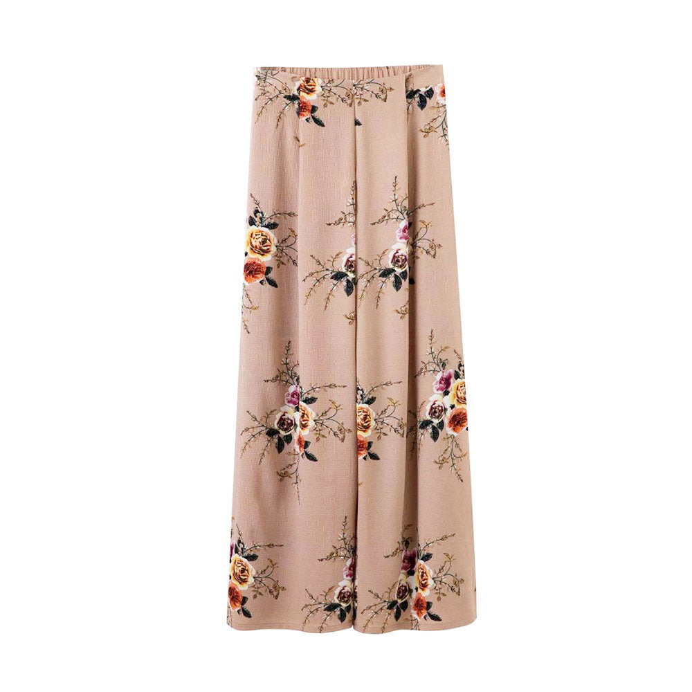 Summer Women's Chiffon Printing Split Loose Wide Leg Casual Pants: Embrace Effortless Style