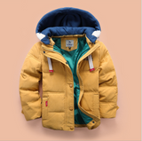 Winter Kids Outerwear Boys Casual Warm Hooded Jacket For Boys