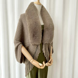 Women's Solid Color Cashmere Winter Scarf: Stay Warm in Style