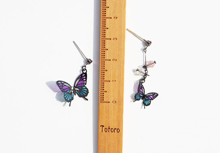 Asymmetric Butterfly Earrings - Fashion Ear Clip - Minihomy