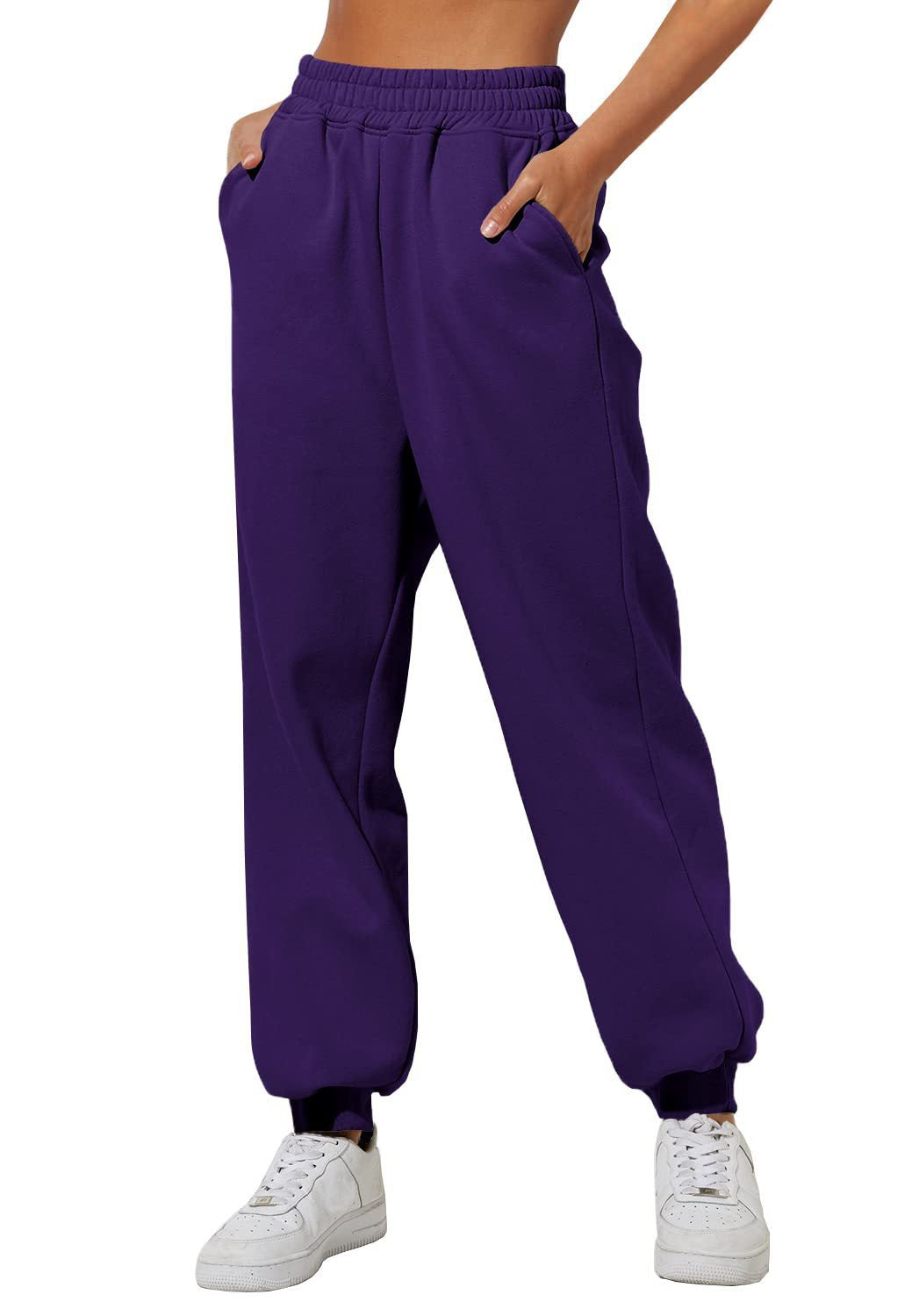 Women's Trousers With Pockets High Waist Loose Jogging Sports Pants