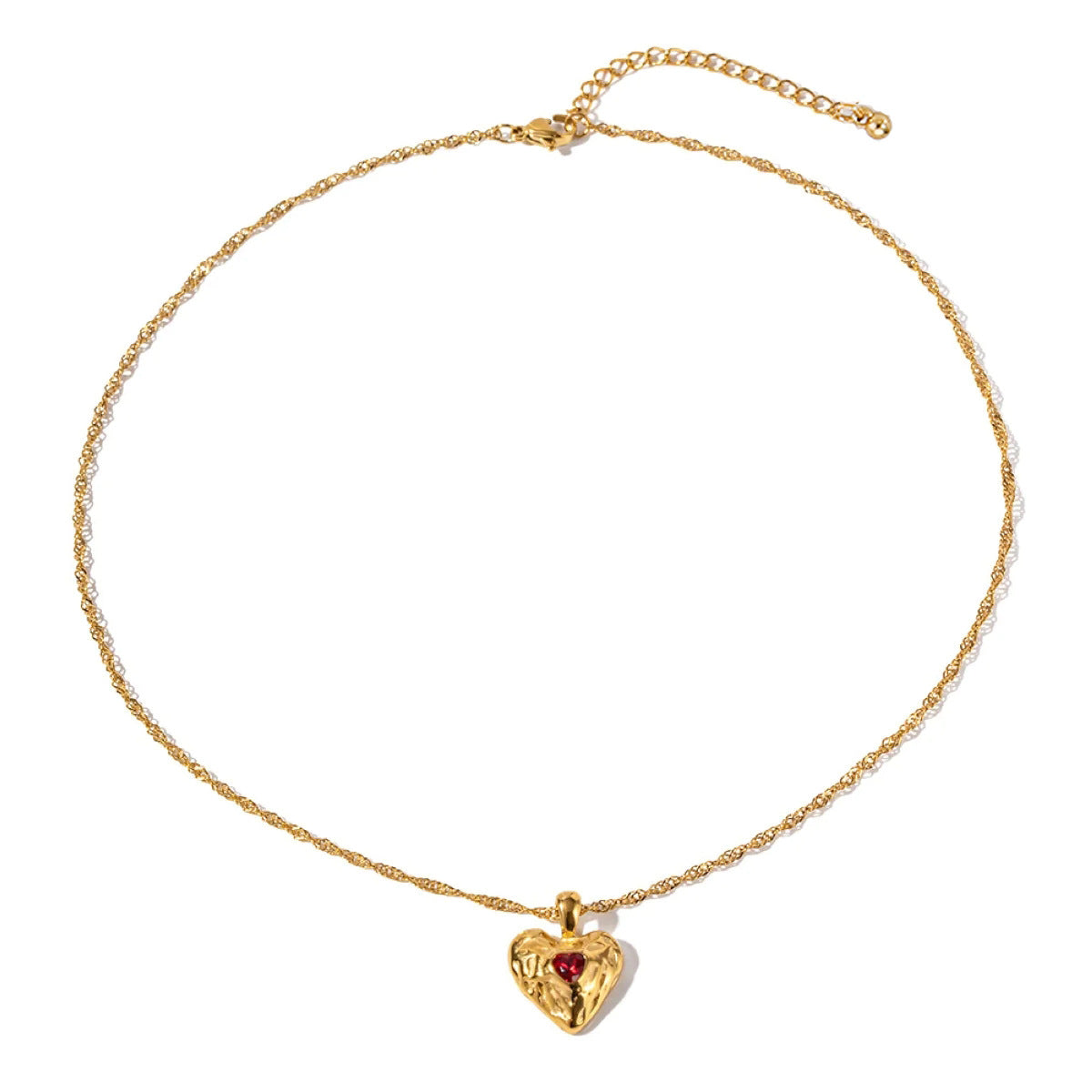 Alloy Heart-shaped Necklace With Diamond: Fashion INS Style Love Necklace