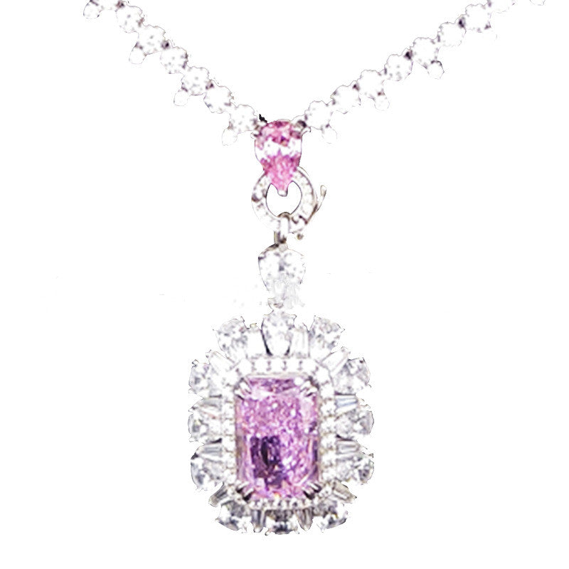 S925 Silver Cubic Zirconia Necklace Women