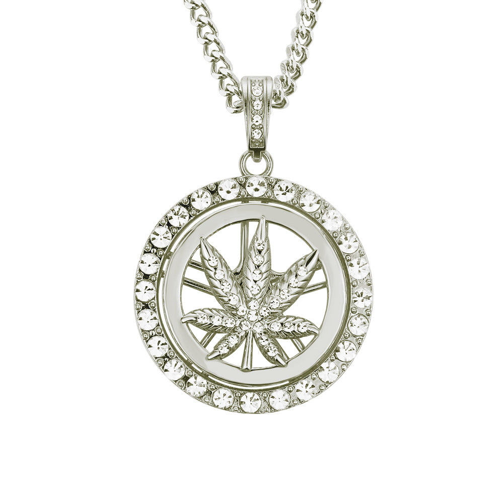 Diamond Maple Leaf Turntable Necklace For Men: A Symbol of Style and Sophistication - Minihomy