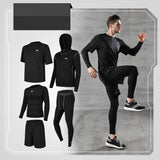 Running quick-drying basketball sports suit five-piece training suit