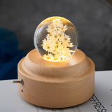 LED Night Light Flower Crystal Ball - Serene Ambiance for Bedroom Decor