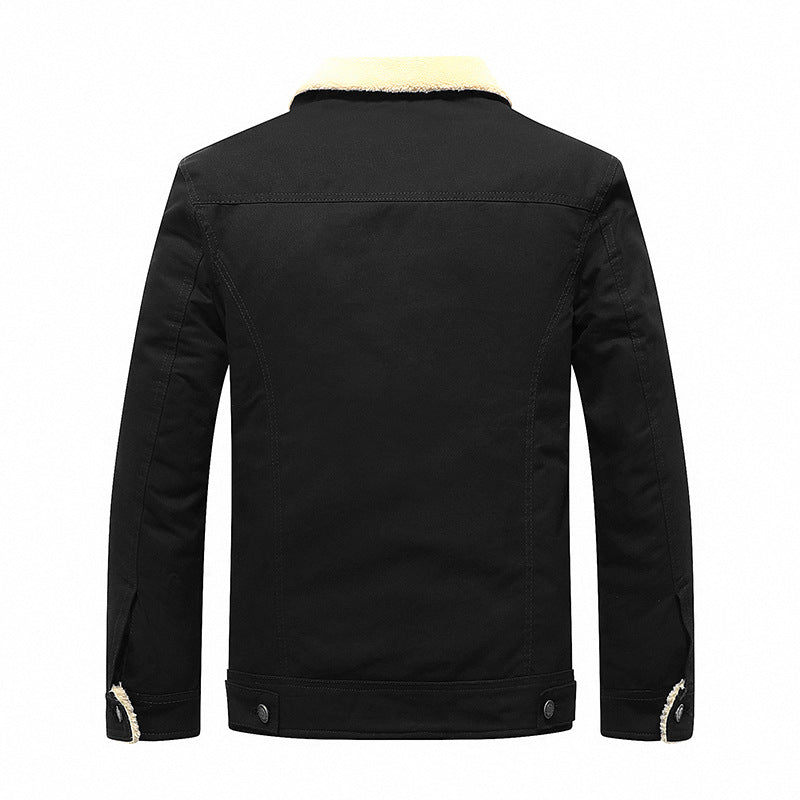 Men's Casual Zipper Regular Thickened Single-breasted Jacket - Minihomy