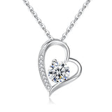 S925 Silver Heart-shaped Necklace For Women