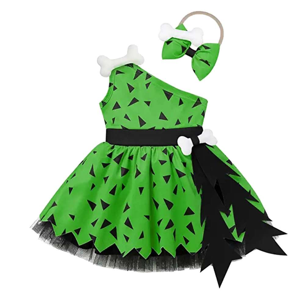 Girls Simple Halloween Mesh Costume Suit - Minihomy