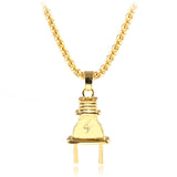 Creative Personality Alloy Lightning Plug Pendant Necklace - Minihomy