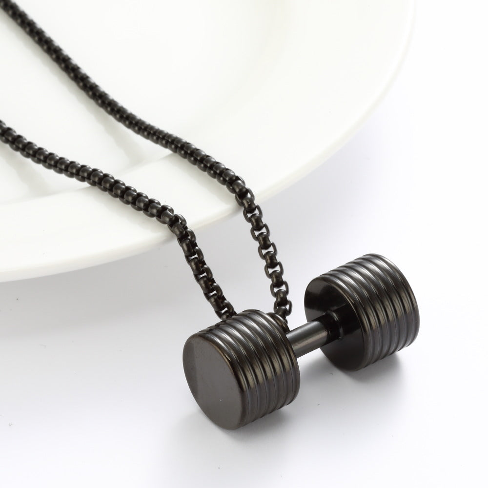 Multi-piece Dumbbell Pendant Necklace Key Body - Minihomy