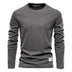 Men's Casual Exercise Outer Wear Round Neck Cotton Base Shirt - Minihomy