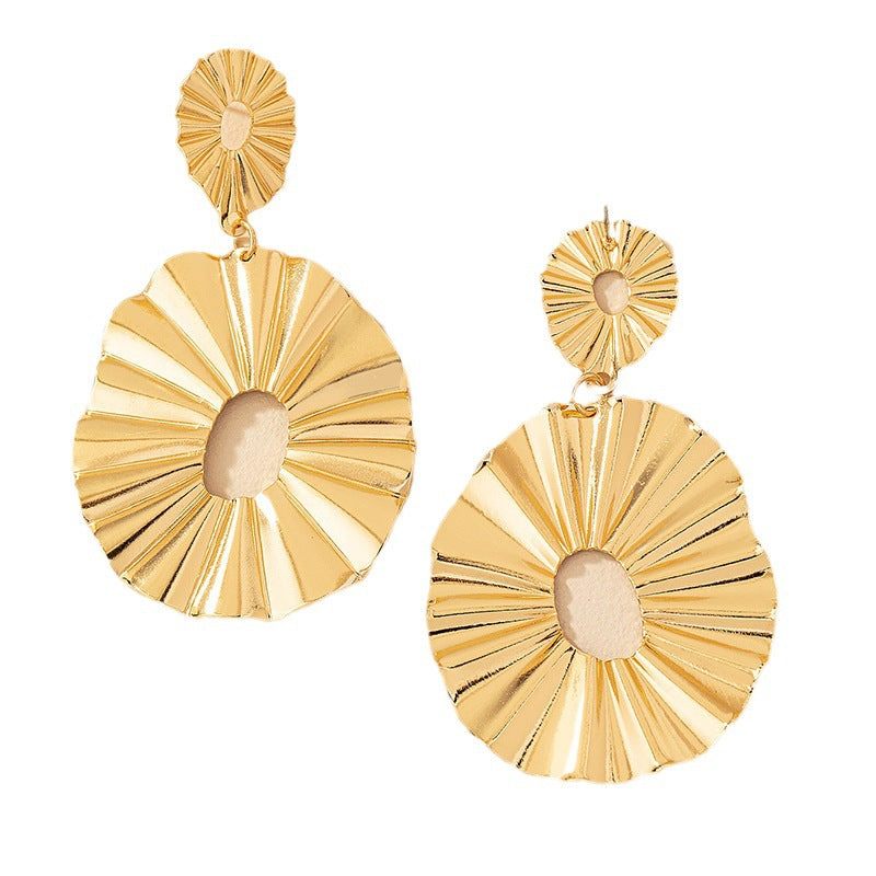 European American Fashion Irregular Earrings Female Geometric Circle Ear Studs