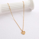 Creative Simple Women's Peach Heart Letter Necklace Love Pendant - Minihomy