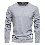 Men's Casual Exercise Outer Wear Round Neck Cotton Base Shirt - Minihomy