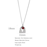 Necklace Stainless Steel Zircon Ornament: Adorn Yourself with Celestial Elegance