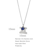 Necklace Stainless Steel Zircon Ornament: Adorn Yourself with Celestial Elegance