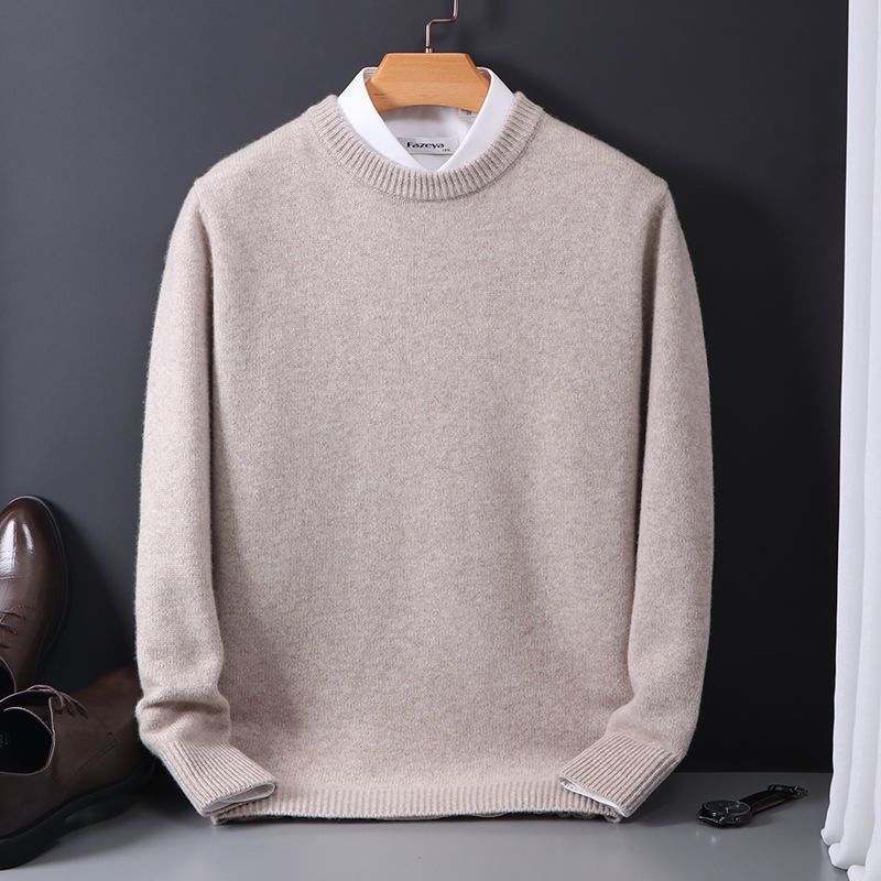 Round Neck Sweater Loose Oversized Knit Sweater