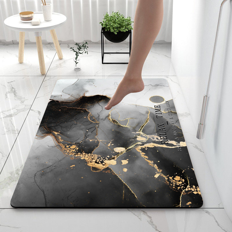 Super Absorbent Diatom Mud Bathroom Floor Mat - Anti-Slip and Environmentally Friendly