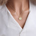 Gold English Letter Round Necklace: Add a Splash of Color to Your Style! - Minihomy