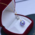 Freshwater Pearl 12 To 13mm Demon Purple Perfect Circle Strong Light Fine Flaw Pendant - Minihomy