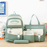 4-Piece School Backpack Set for Junior & Senior High School Students - Minihomy