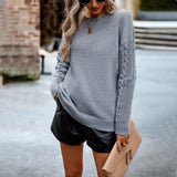 Women's Fashionable Simple Round Neck Sweater